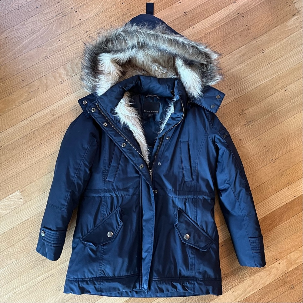 Banana Republic Faux Fur Trim Parka